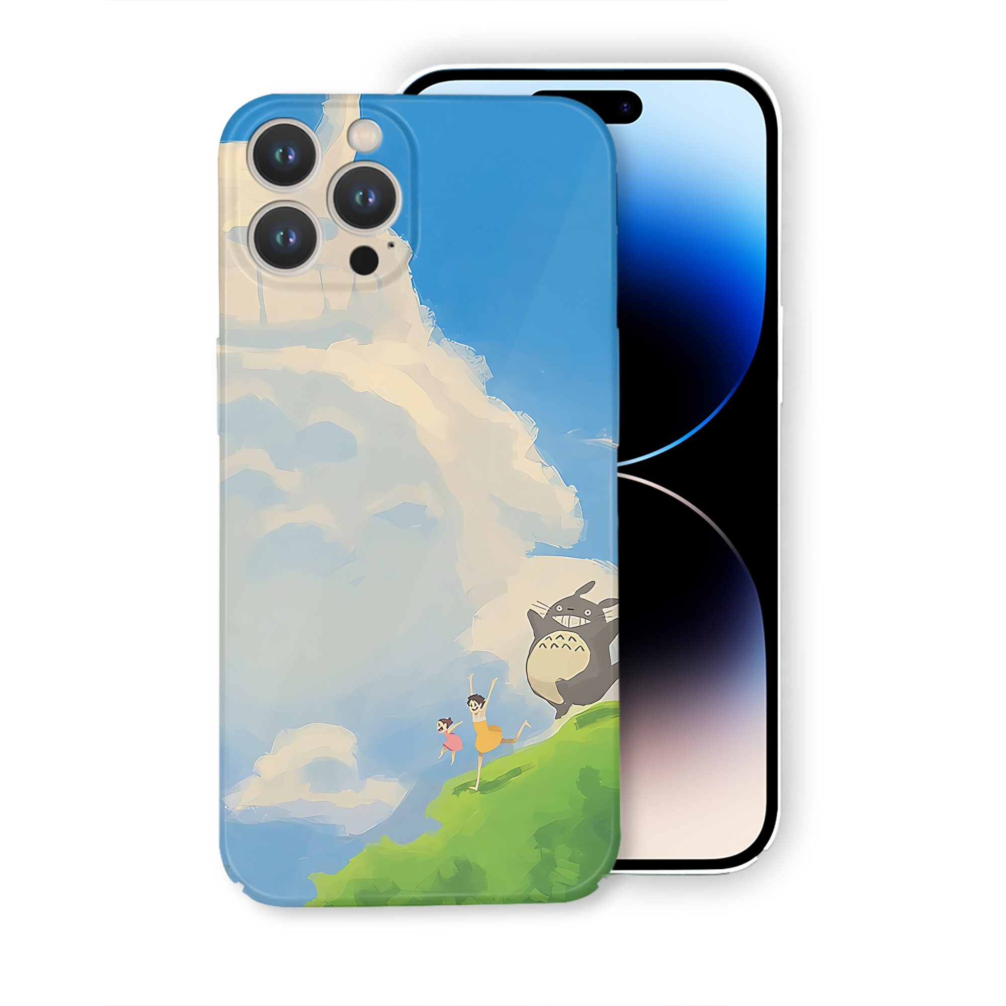（画像用） となりのトトロ 草壁メイ 草壁サツキ My Neighbor Totoro Satsuki Kusakabe Mei Kusakabe 【iPhone 14シリーズ対応】ハードケース